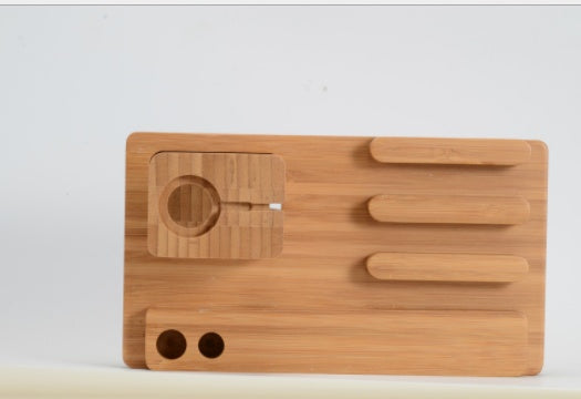 Bamboo Charging Station - Phone & Apple Watch Stand