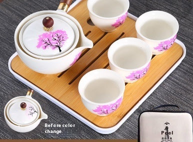 Kung Fu Tea Set Side Handle One Pot Four Cups