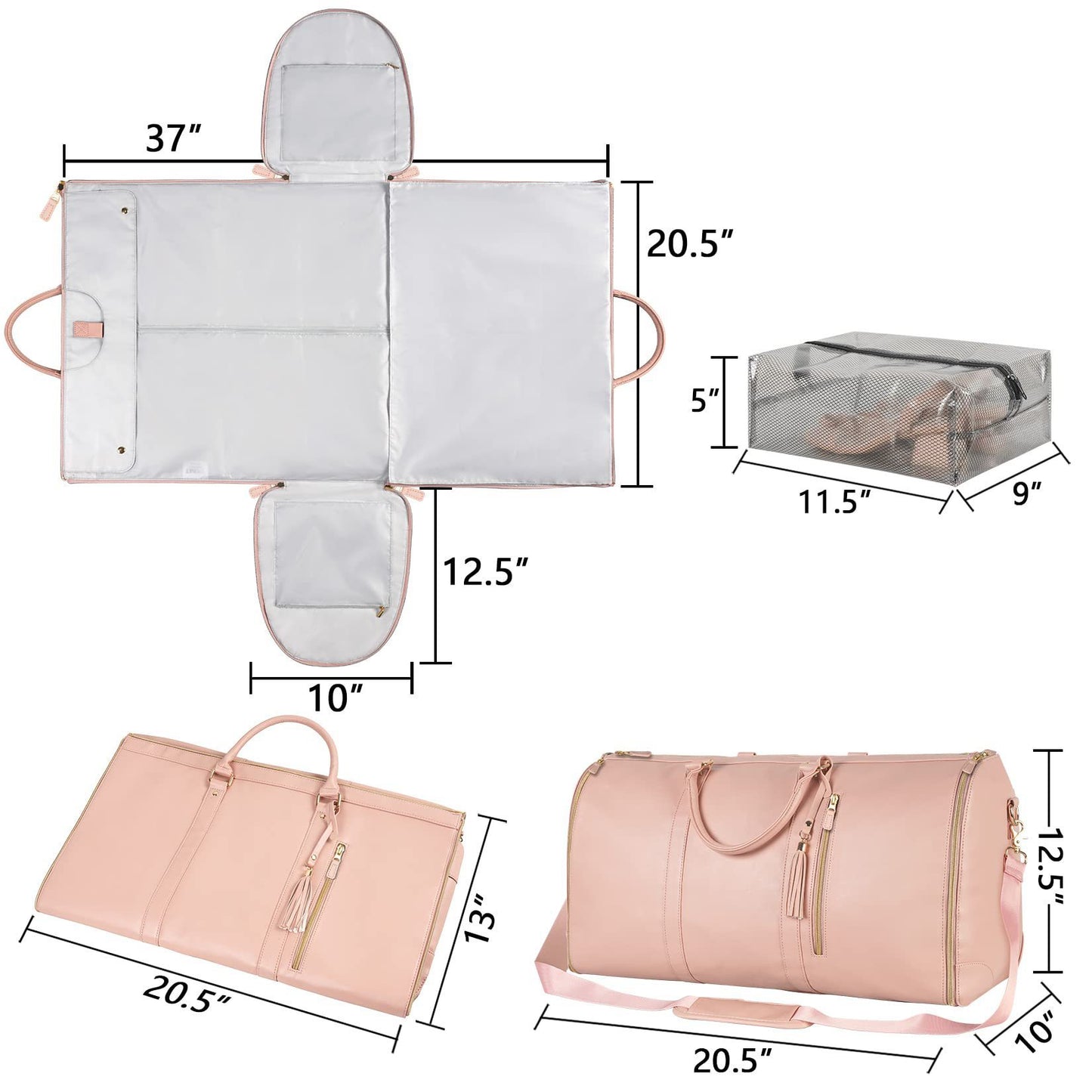 Women's Large-Capacity Travel Duffle Bag – Foldable, Waterproof & Multi-Functional