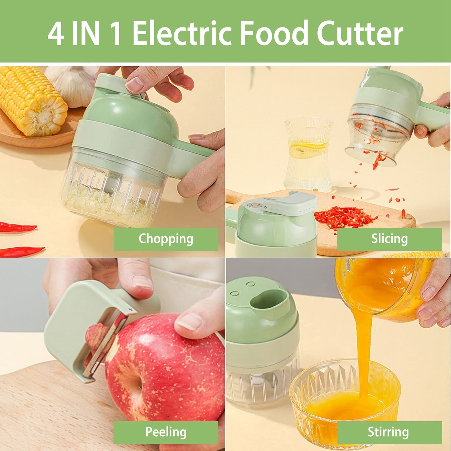4-in-1 Electric Food Chopper