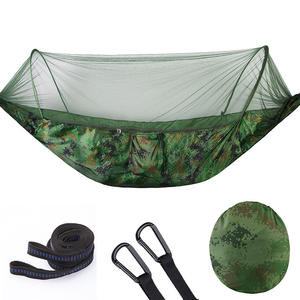 Pop-Up Camping Hammock with Bug Protection