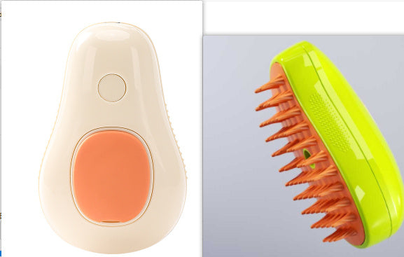 Electric Self-Cleaning Steamy Cat Brush – Avocado Shaped Pet Grooming Comb for Cats & Dogs
