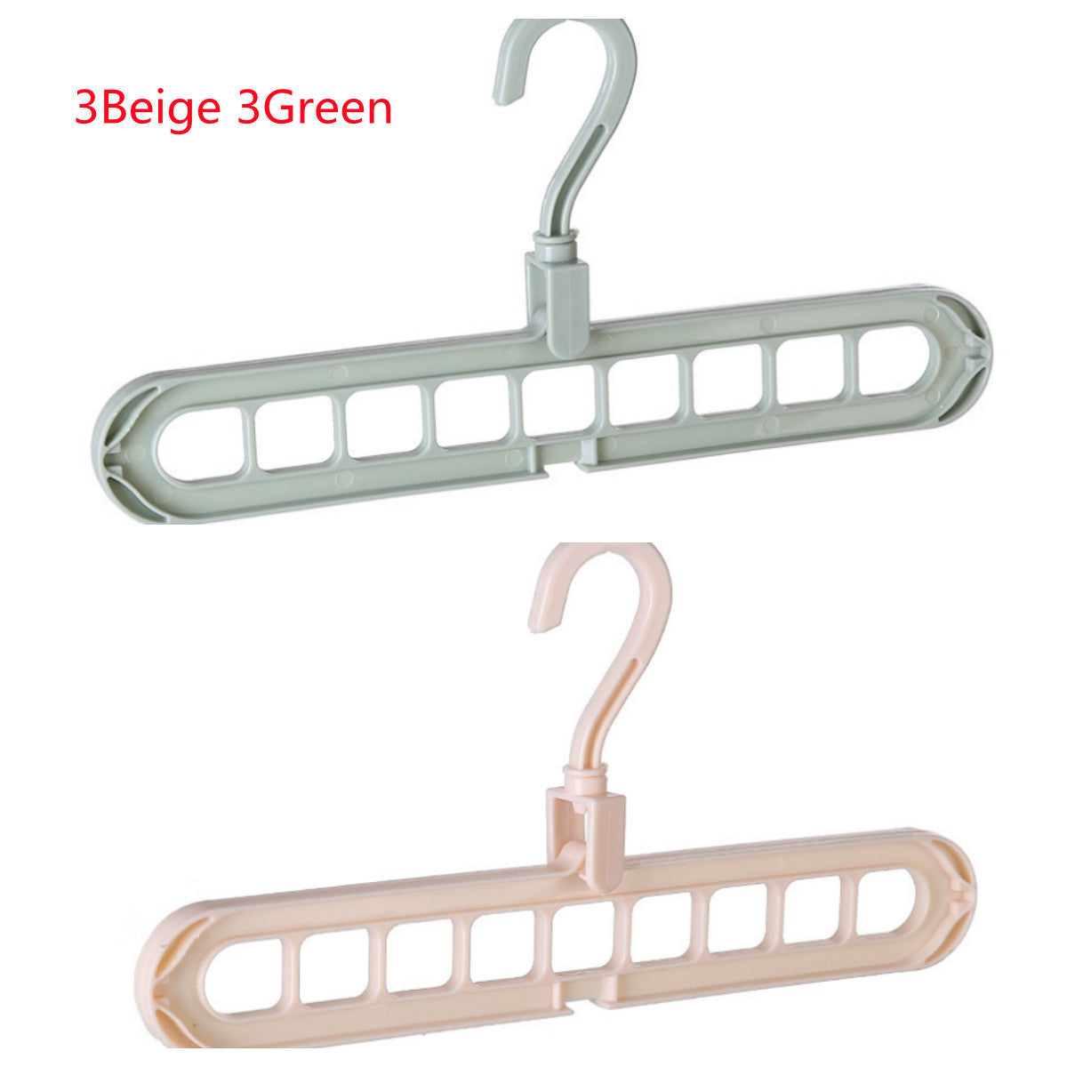 6-Piece Multi-Color Plastic Hangers Set