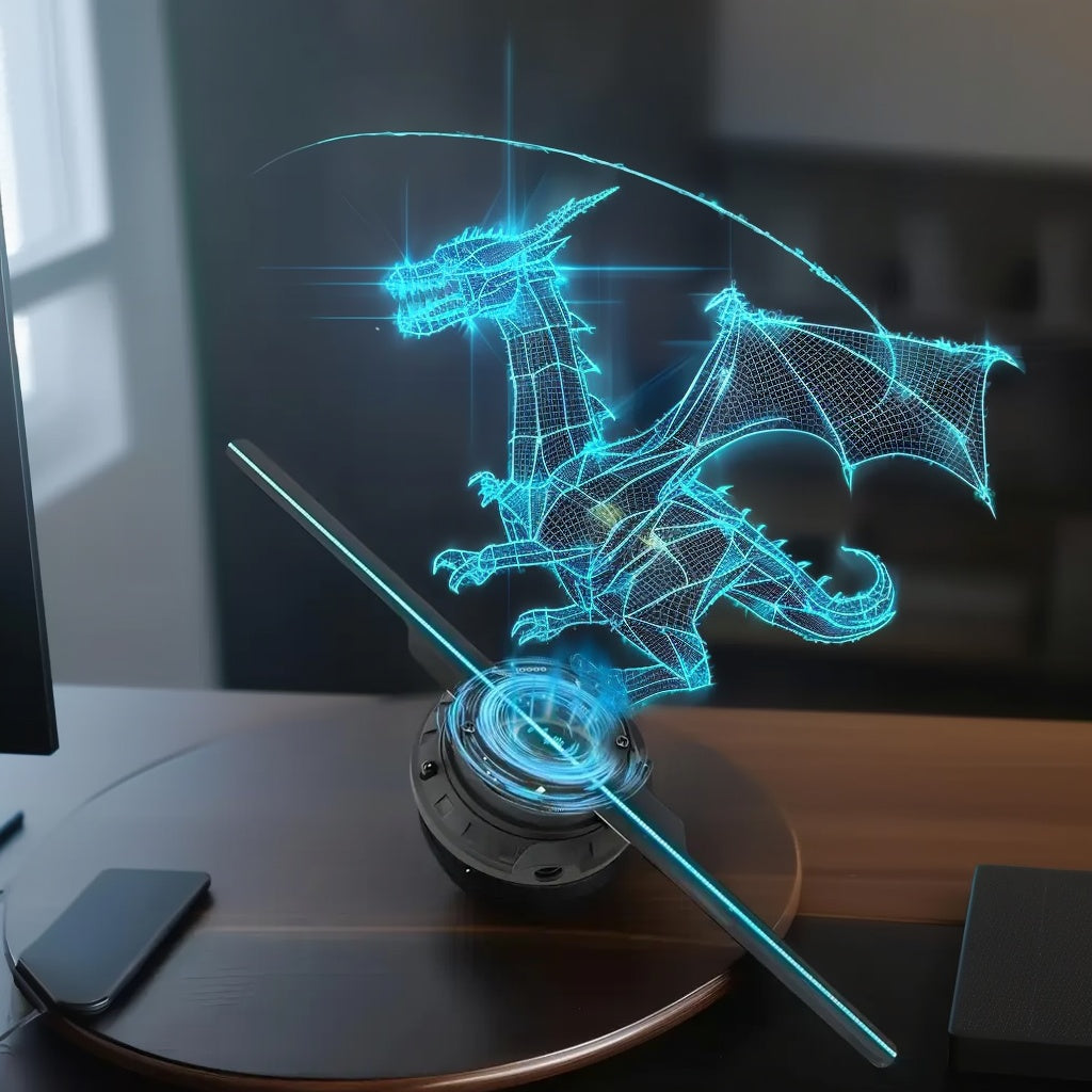 3D Hologram Fan Projector – Eye-Catching Display for Holidays & Parties