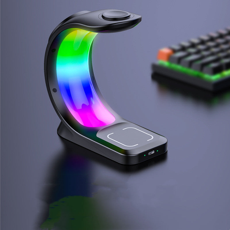 4-in-1 Magnetic Wireless Charging Station with Atmosphere Light