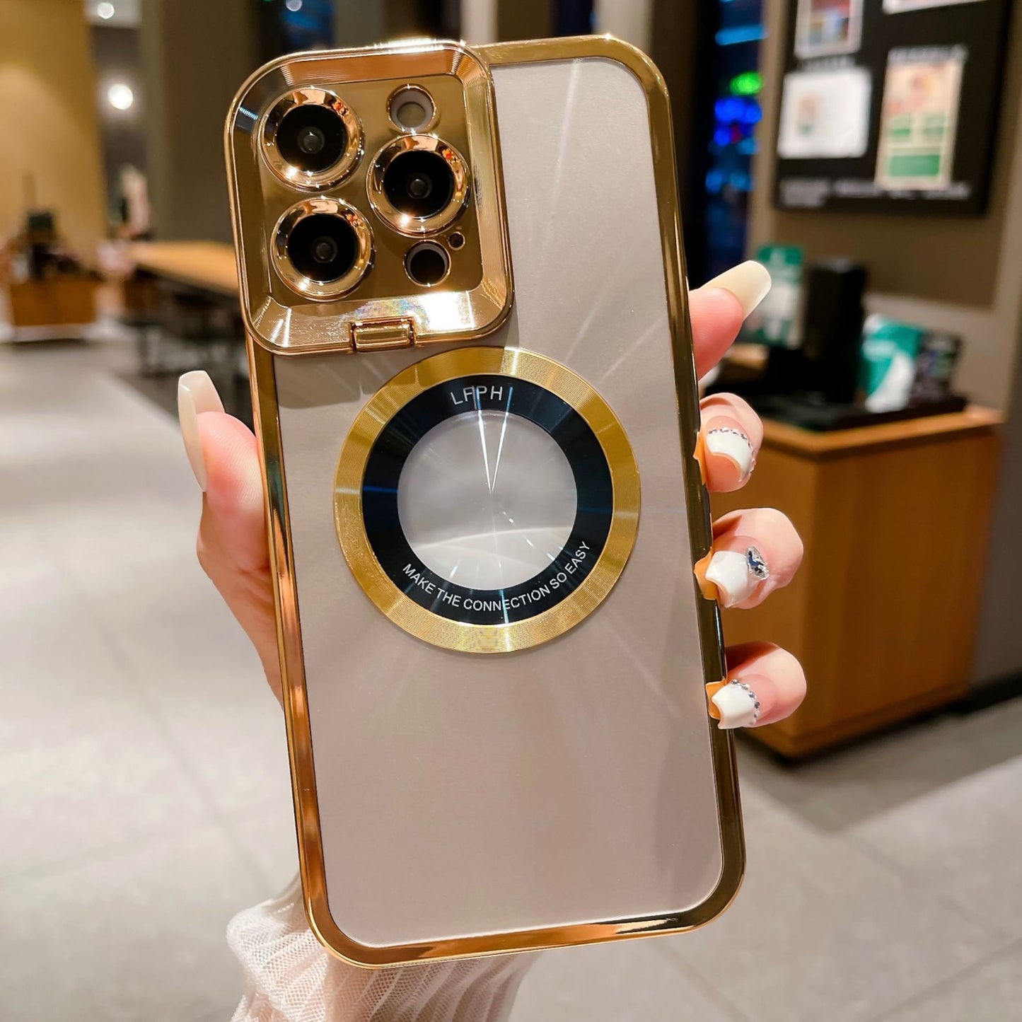 Luxury MagSafe Phone Case with CD Pattern