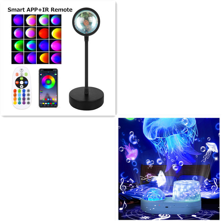 Sunset Projection Lamp – Ambient Night Light for Wall Décor