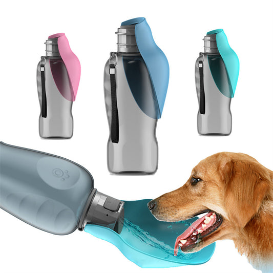 800ml Leakproof Dog Water Bottle with Foldable Bowl