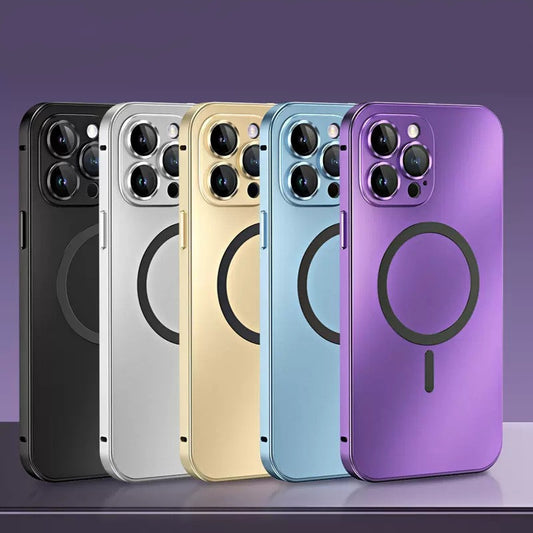 Magnetic Single-Sided Spring Fastener Phone Case with Lens Protector – Anti-Wear & Heat Dissipation
