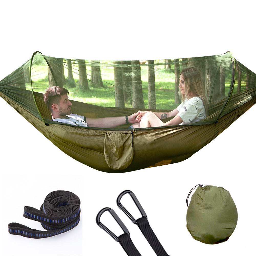 Pop-Up Camping Hammock with Bug Protection