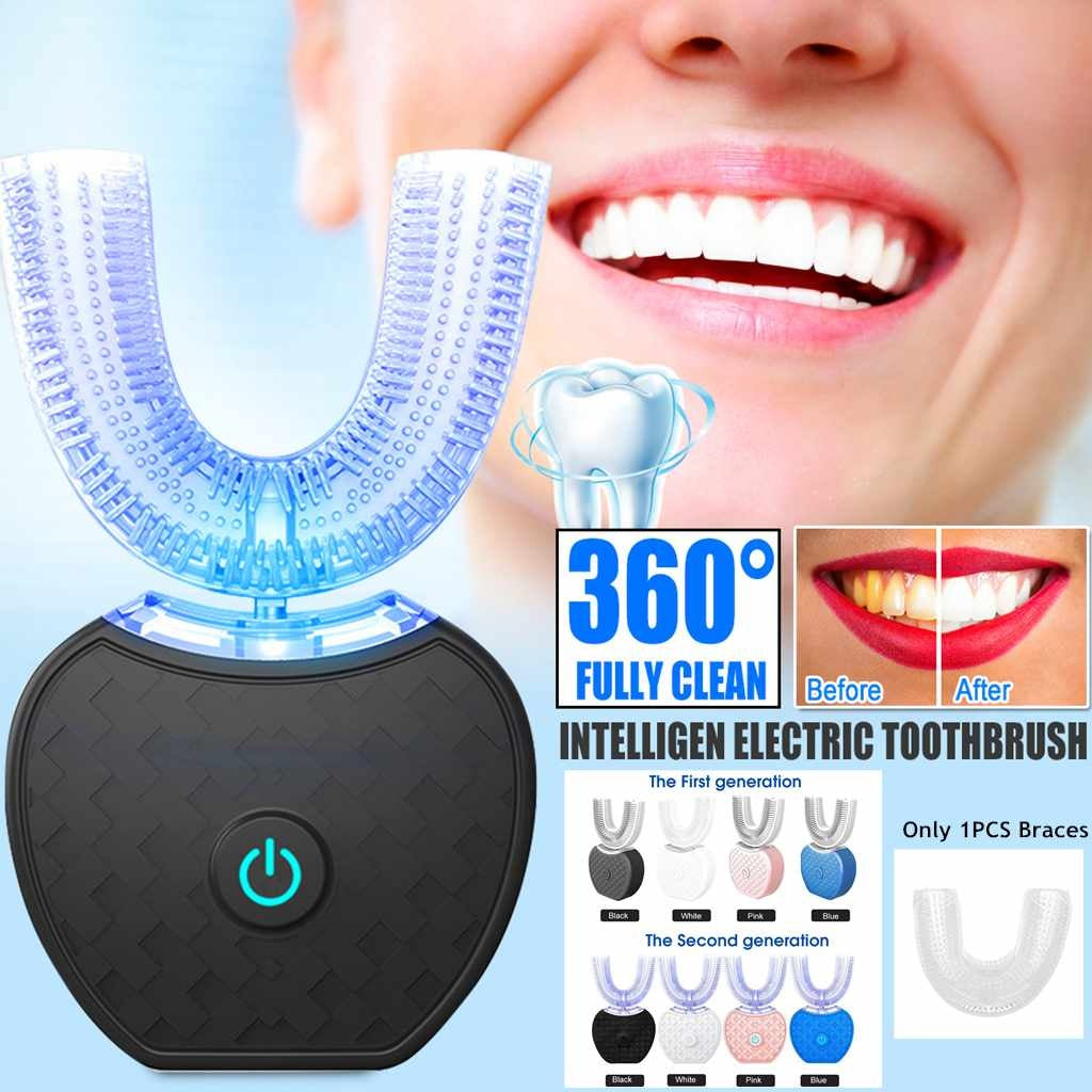 Smart U-Shape Electric Toothbrush with Blue Light