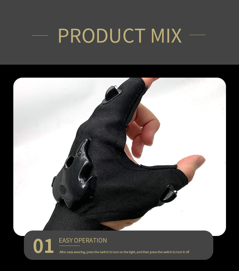 LED Fishing Gloves - Rechargeable Light-Up Gloves