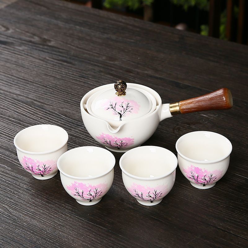 Kung Fu Tea Set Side Handle One Pot Four Cups