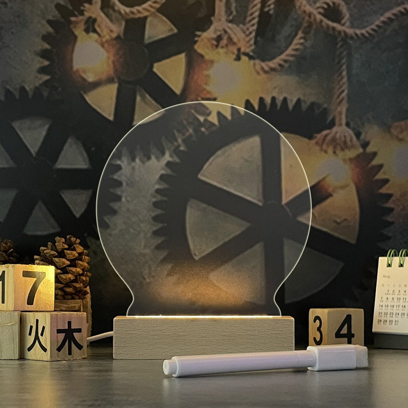 LED Creative Message Board Night Lamp with Pen