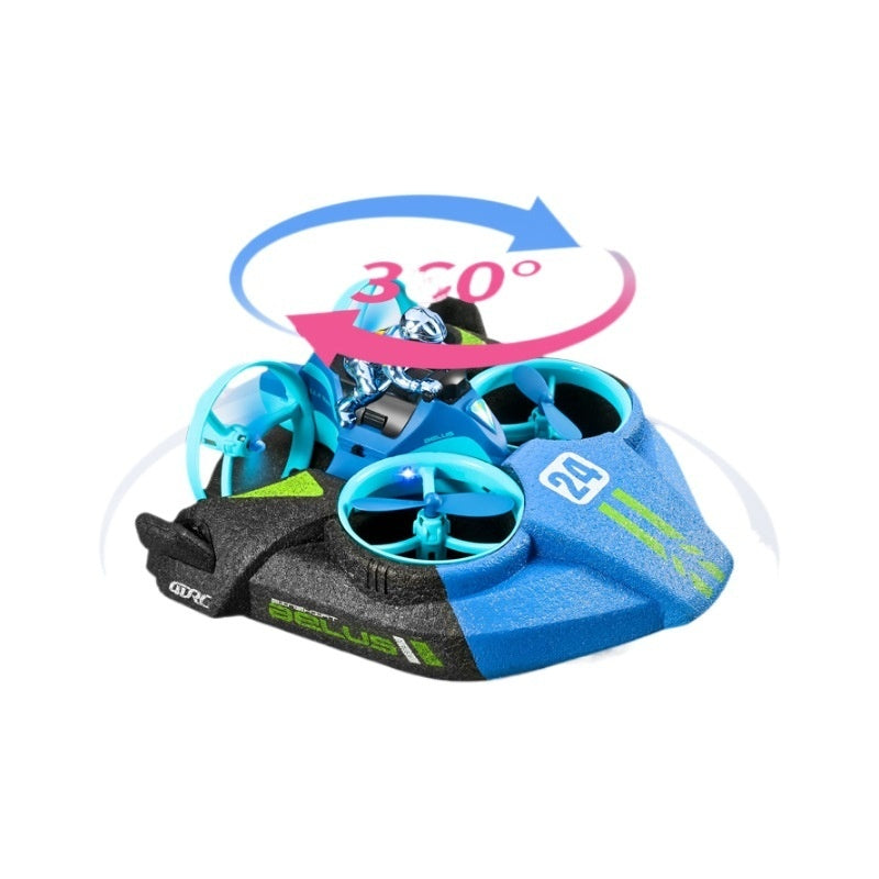 3-in-1 Remote Control Aircraft – Helicopter, Car & Boat for Kids (V24 Model)