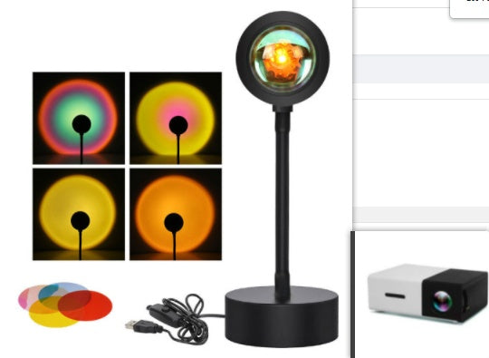 Sunset Projection Lamp – Ambient Night Light for Wall Décor
