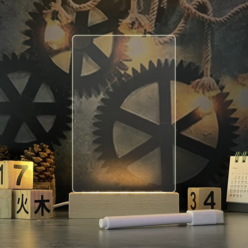 LED Creative Message Board Night Lamp with Pen