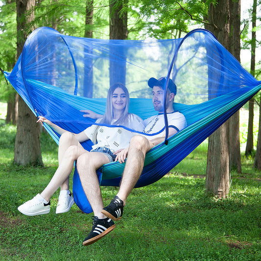 Pop-Up Camping Hammock with Bug Protection