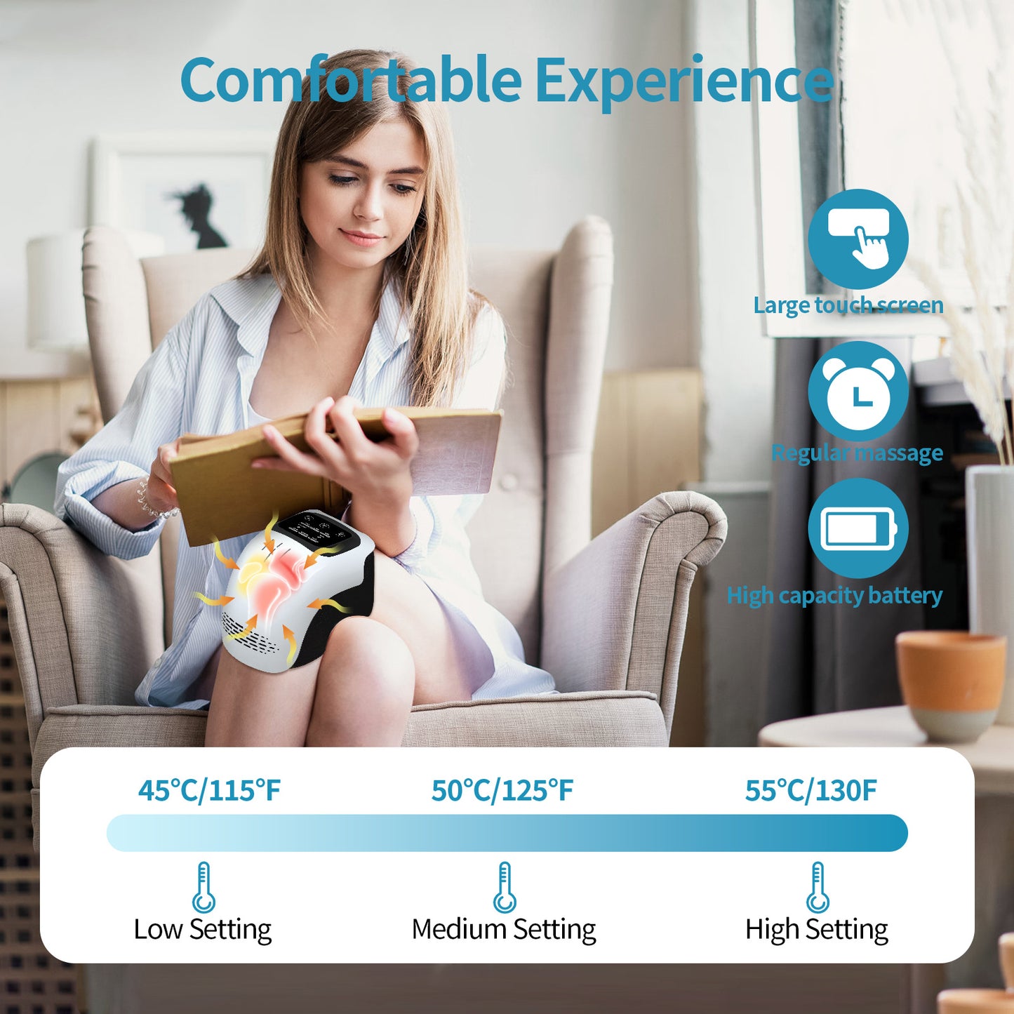Intelligent Electric Knee Massager – Advanced Physiotherapy for Joint Relief